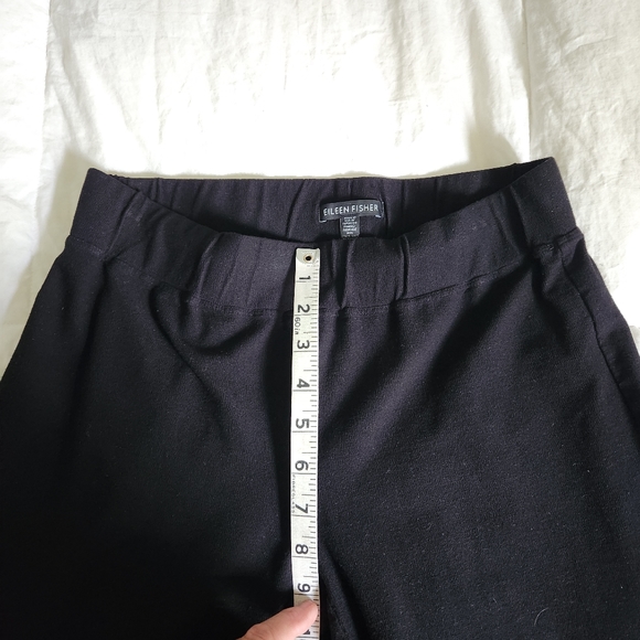 Eileen Fisher System Washable Stretch Crepe Ankle Pants Womens XSmall Black - Picture 7 of 8